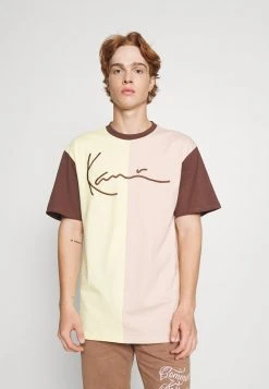 Coupon 🎁 Karl Kani UNISEX SIGNATURE BLOCK TEE - T-Shirt Print - Light Yellow ✔️