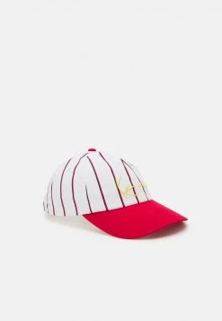 Coupon ⭐ Karl Kani SIGNATURE PINSTRIPE UNISEX - Cap - White/red/light Blue 😍