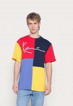 Aktion ❤️ Karl Kani SIGNATURE BLOCK TEE - T-Shirt Print - Navy, Unisex ⌛