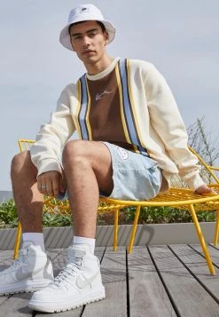 Am billigsten ⌛ Karl Kani SMALL SIGNATURE STRIPE CREW UNISEX - Sweatshirt - Cream 🥰