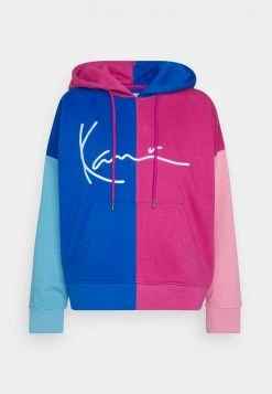Aktion ⭐ Karl Kani SIGNATURE BLOCK HOODIE - Kapuzenpullover - Blue/pink, Damen 🎁