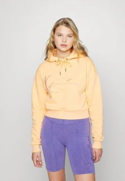 Beste Bewertungen von ✨ Karl Kani SIGANTURE SHORT HOODIE - Sweatshirt - Orange, Damen ❤️