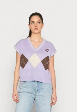 Billig ✨ Karl Kani VEST - Strickpullover - Purple, Damen ⌛