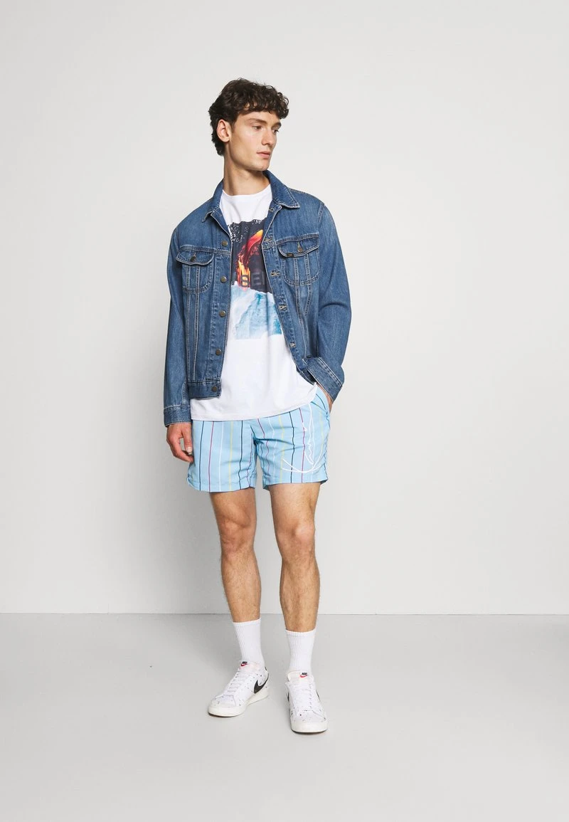 Billig 🌟 Karl Kani SIGNATURE PINSTRIPE - Shorts - Light Blue, Herren ⭐ 4 Billig 🌟 Karl Kani SIGNATURE PINSTRIPE - Shorts - Light Blue, Herren ⭐ – Bild 2