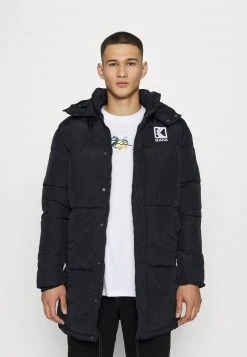 Angebote ⌛ Karl Kani LONG HOODED PUFFER JACKET UNISEX - Wintermantel - Black 👏