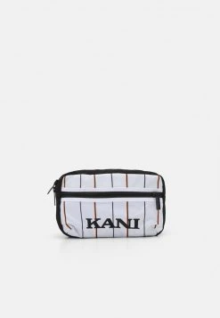 Angebote 🎉 Karl Kani RETRO PINSTRIPE HIP BAG - Gürteltasche - White/black/ Orange, Herren 😍