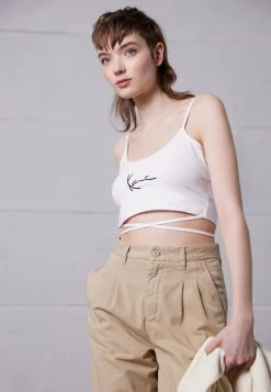 Bester Verkauf 🌟 Karl Kani SIGNATURE - Top - White, Damen 😍
