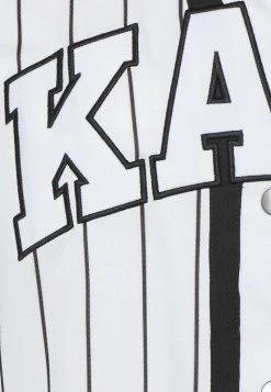 Am billigsten 🌟 Karl Kani SERIF ⚾ BASEBALL UNISEX - Strickjacke - White 🛒 -Karl Kani Verkäufe a3c7ad1a05224d009d21ebc3ffff4ad7