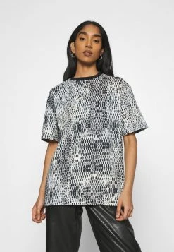 Coupon 🧨 Karl Kani SMALL SIGNATURE SNAKE OVERSIZE TEE - T-Shirt Print - White, Damen ✨