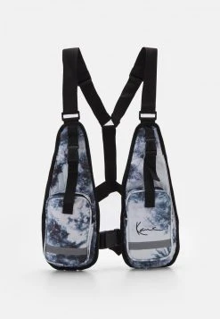 Brandneu ⭐ Karl Kani SIGNATURE TIE DYE UTILITY VEST BAG UNISEX - Gürteltasche - Black 🔥