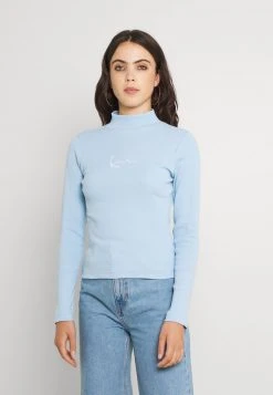 Blitzangebot 😀 Karl Kani SMALL SIGNATURE TURTLE NECK - Strickpullover - Light Blue, Damen ❤️
