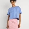 Budget ✨ Karl Kani SMALL SIGNATURE SHORT PINSTRIPE TEE - T-Shirt Print - Blue, Damen 😉 -Karl Kani Verkäufe b7fe06390cf94612ba3ecfe2e9e65f50