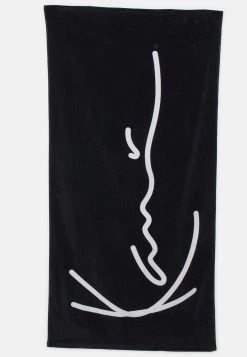Brandneu ✔️ Karl Kani SIGNATURE TOWEL - Strandtuch - Black/white, Herren 👏
