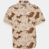 Budget ✨ Karl Kani SMALL SIGNATURE WASHED CAMO RESORT ⭐ SHIRT - Hemd - Sand, Herren ⭐ -Karl Kani Verkäufe ba062fdc14d54cd19c155698dae021bd