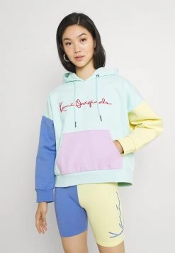 Bestes Angebot 🧨 Karl Kani ORIGINALS BLOCK HOODIE - Sweatshirt - Mint, Damen 😉