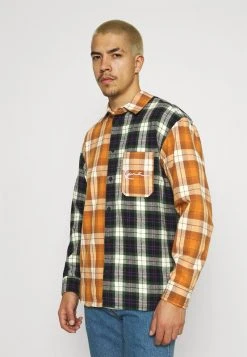 Budget ❤️ Karl Kani SMALL SIGNATURE BLOCK UNISEX - Hemd - Black 🧨