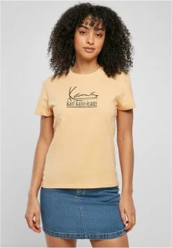 Coupon 🥰 Karl Kani T-Shirt Print - Apricot, Damen 🎁