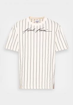 Budget 🛒 Karl Kani AUTOGRAPH PINSTRIPE TEE UNISEX - T-Shirt Basic - Cream ⭐ -Karl Kani Verkäufe c30c9744d16f4a238bf03b453756663e