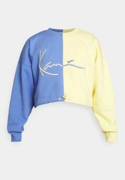 Brandneu 🤩 Karl Kani SIGNATURE CROP BLOCK CREW - Sweatshirt - Blue, Damen ⭐ -Karl Kani Verkäufe c9f23bc5cb964c9a90c0c40481840cdf