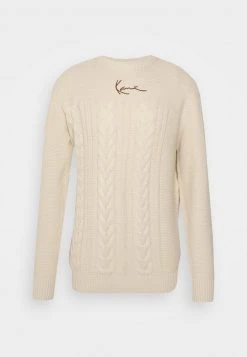 Angebote 😍 Karl Kani SIGNATURE BLOCK KNIT CREW - Strickpullover - Light Sand, Herren 😉