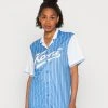 Am billigsten 🎉 Karl Kani VARSITY BLOCK ⚾ BASEBALL - Hemdbluse - Blue, Damen 🧨