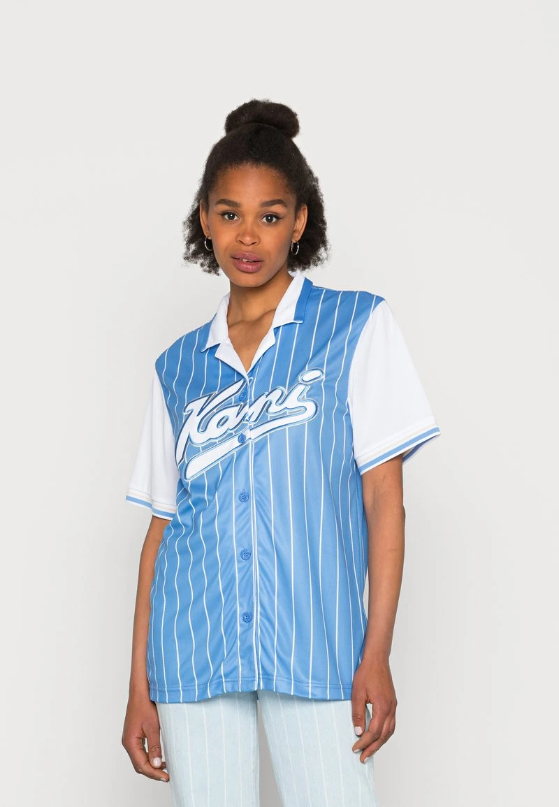 Am billigsten 🎉 Karl Kani VARSITY BLOCK ⚾ BASEBALL - Hemdbluse - Blue, Damen 🧨 3 Am billigsten 🎉 Karl Kani VARSITY BLOCK ⚾ BASEBALL - Hemdbluse - Blue, Damen 🧨