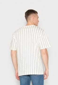 Budget 🛒 Karl Kani AUTOGRAPH PINSTRIPE TEE UNISEX - T-Shirt Basic - Cream ⭐ -Karl Kani Verkäufe db80d3972eb742b9beaab5a0b3290847