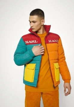 Angebote ❤️ Karl Kani UNISEX RETRO BLOCK PUFFER JACKET - Winterjacke - Dark Red ⌛
