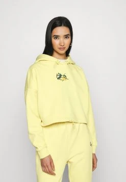 Top 10 😉 Karl Kani SMALL SIGNATURE CROP HOODIE LIGHT - Kapuzenpullover - Yellow, Damen ⭐