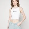 Blitzangebot 🔥 Karl Kani SIGNATURE CROP - Top - White, Damen 🎉