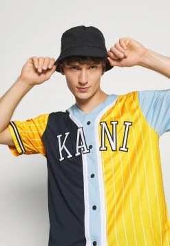 Aktion 🎁 Karl Kani COLLEGE BLOCK PINSTRIPE ⚾ BASEBALL - T-Shirt Print - Yellow, Herren ❤️ -Karl Kani Verkäufe e50189dfce524a54b251bb6ac7cbdcaa