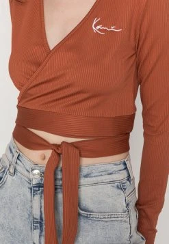 Am billigsten ❤️ Karl Kani SMALL SIGNATURE SHORT RUST - Langarmshirt - Rust, Damen 👍 -Karl Kani Verkäufe e6d526224fc84ea5982afed95faeab17