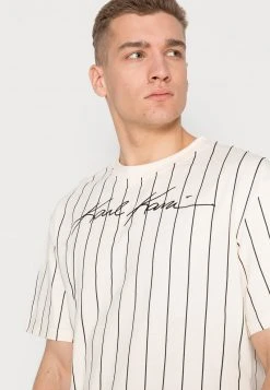 Budget 🛒 Karl Kani AUTOGRAPH PINSTRIPE TEE UNISEX - T-Shirt Basic - Cream ⭐ -Karl Kani Verkäufe e8ad26d5999d42a9808921bf0ae92649