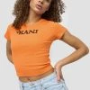 Rabatt ✨ Karl Kani T-Shirt Print - Orange, Damen 🥰
