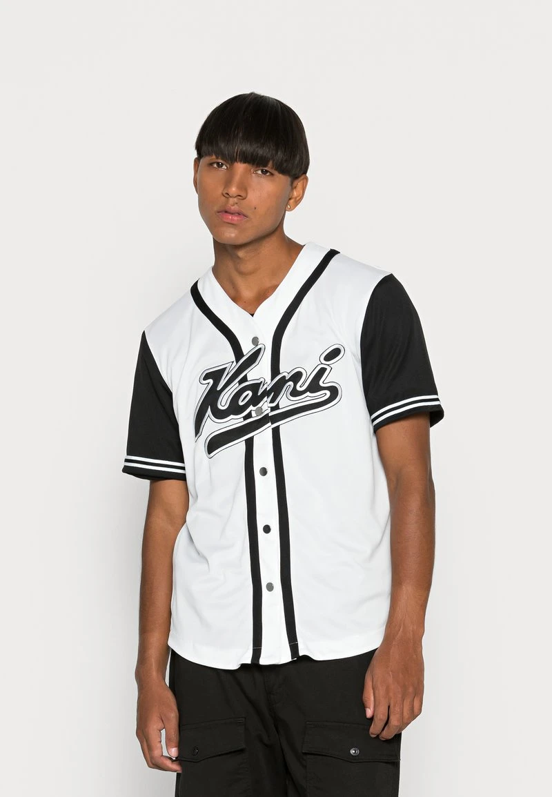 Neu 🎉 Karl Kani VARSITY BLOCK ⚾ BASEBALL UNISEX - T-Shirt Print - White/black ❤️ 3 Neu 🎉 Karl Kani VARSITY BLOCK ⚾ BASEBALL UNISEX - T-Shirt Print - White/black ❤️