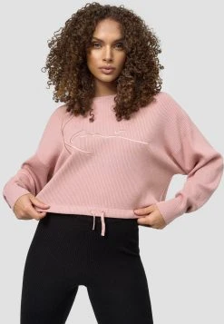Aktion 🧨 Karl Kani SIGNATURE CROP - Strickpullover - Rose, Damen ⌛
