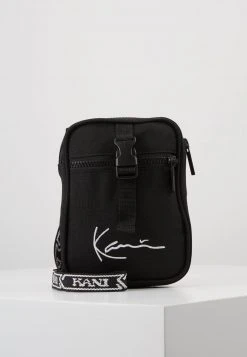 Rabatt 🔔 Karl Kani SIGNATURE TAPE MESSENGER BAG - Umhängetasche - Black/white, Unisex 🧨