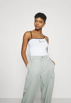 Bestpreis 🥰 Karl Kani SMALL SIGNATURE ASYMMETRIC - Top - White, Damen 🔥