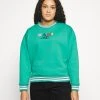 Am billigsten ❤️ Karl Kani RETRO COLLEGE CREW - Sweatshirt - Dark Mint, Damen 🎁
