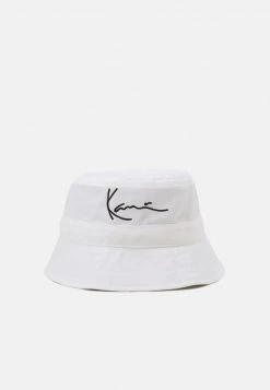 Auslauf 😉 Karl Kani SIGNATURE BUCKET UNISEX - Hut - White ✔️