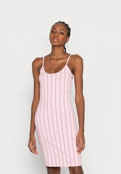 Billig 😉 Karl Kani SMALL SIGNATURE PINSTRIPE DRESS - Jerseykleid - Rose, Damen 👏