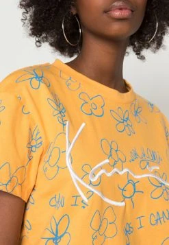 Bestes Angebot 🎁 Karl Kani SIGNATURE FLOWER TEE LIGHT - T-Shirt Print - Light Orange, Damen ✨ -Karl Kani Verkäufe fbcecd8aee1248e69bf4c18ddf006672