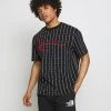 Top 10 ❤️ Karl Kani SIGNATURE LOGO PINSTRIPE TEE - T-Shirt Print - Black, Herren ⭐