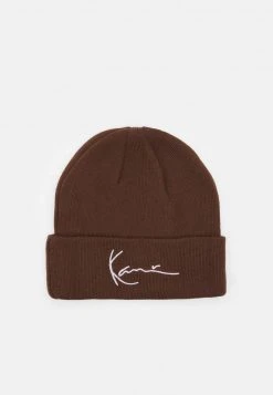 Am billigsten ✔️ Karl Kani SIGNATURE BEANIE UNISEX - Mütze - Dark Brown ⌛
