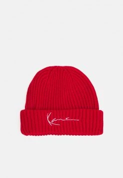 Auslauf 💯 Karl Kani SIGNATURE FISHERMAN BEANIE UNISEX - Mütze - Red 🥰